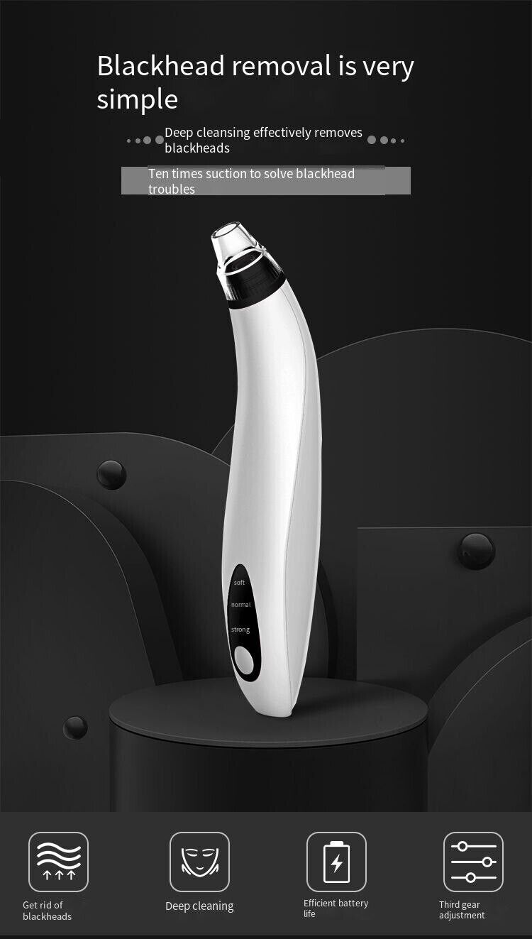 Electric Blackhead Remover Cleaner Face Diamond Pore Vacuum Suction