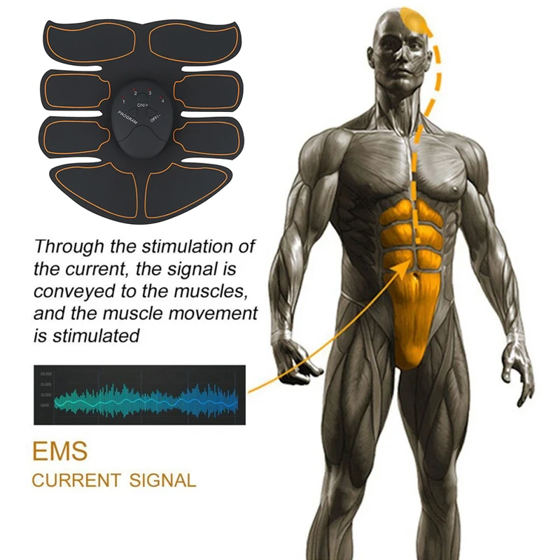 EMS Abdominal Muscle Toning Trainer ABS Stimulator Toner Fitness
