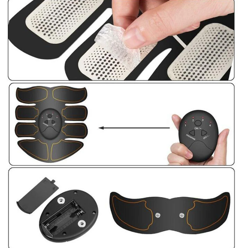 EMS Abdominal Muscle Toning Trainer ABS Stimulator Toner Fitness