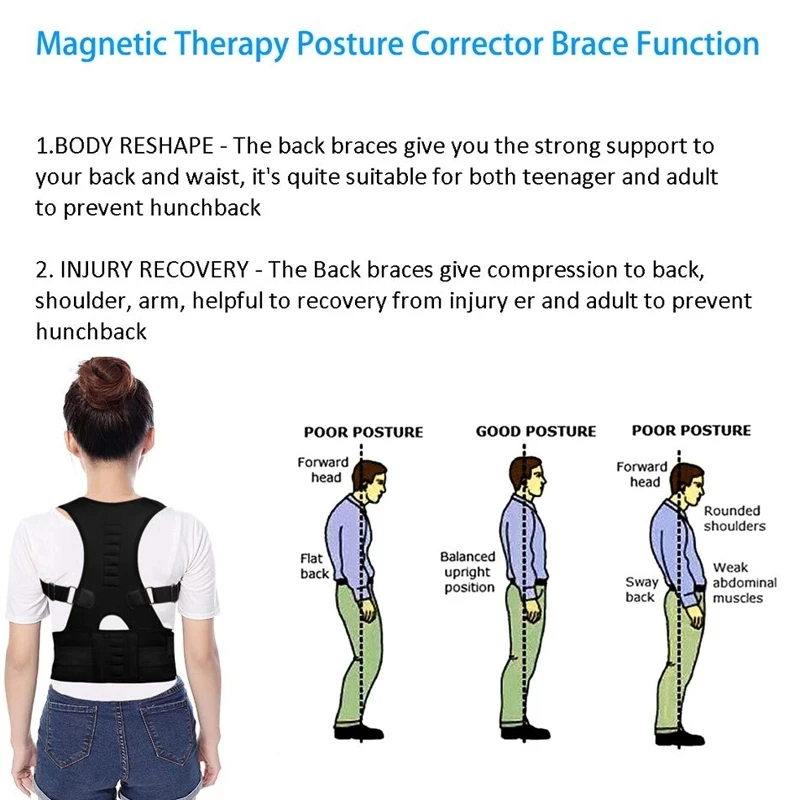 ¿Espalda tensa todo el día? Corrector Postural Magnético — Alivia el dolor y mejora tu postura desde el primer uso